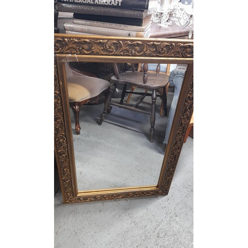 970 - Gilt Rectangular Mirror 80cm x 57cm