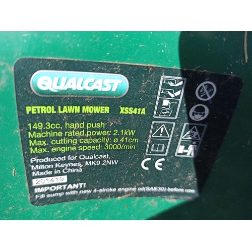 10 - Qualcast Petrol Mower - No Collection Box