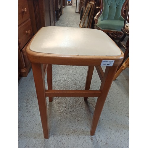 867 - A Mid Century Stool and Another