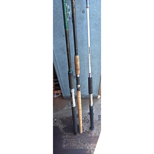 2 x Boat Sea Fishing Rods- Silistar GR Trolling 3606-30 30lb Rated,  Shakespeare Viking 1427-012 12lb