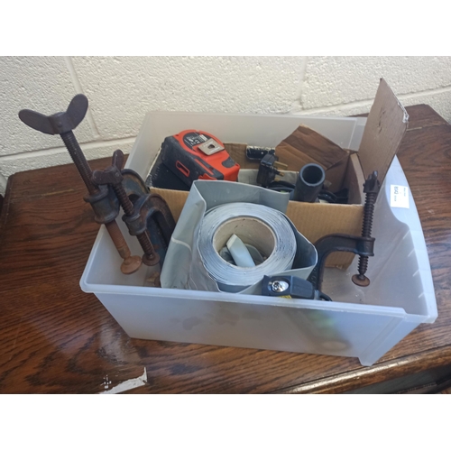 76 - A Quantity of Tools to include an Angle Grinder and G Clamps