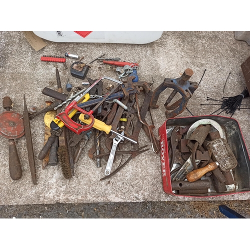 88 - Assorted Hand Tools inc. Spanners, Stilsons Files and  More