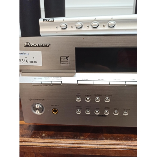 318 - Pioneer Audio/ Video Multichannel Receiver VSX-916 with Logik M8304L Box and 5 x KEF HT550001 Speake... 