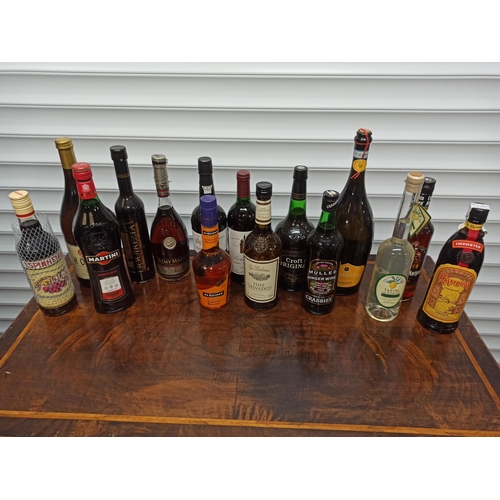 376 - Large Selection of Bottles - Wines, Spirits and Liqueurs including Captain Morgan, Remy Martin, Crof... 