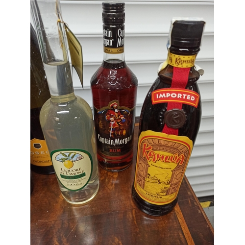 376 - Large Selection of Bottles - Wines, Spirits and Liqueurs including Captain Morgan, Remy Martin, Crof... 