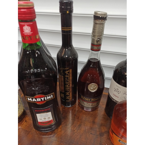 376 - Large Selection of Bottles - Wines, Spirits and Liqueurs including Captain Morgan, Remy Martin, Crof... 