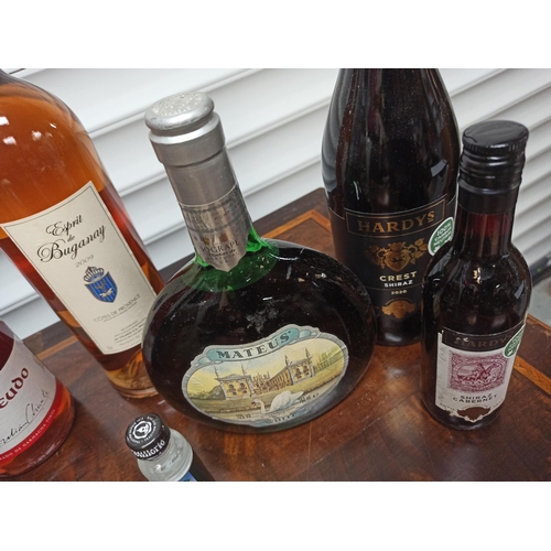 375 - Mixed Bottles of Wine, Port and Spirits including QC Port, Shiraz, Mateus and More