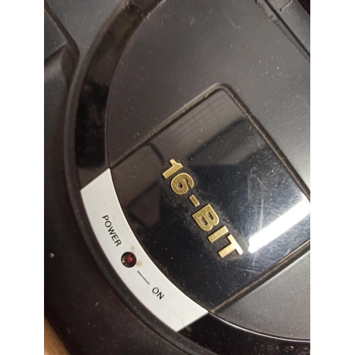 309 - A Sega Mega Drive Boxed with 3 Controllers ( 2 x Sega . 1 x Competition Pro) Power Pack and Games. F... 