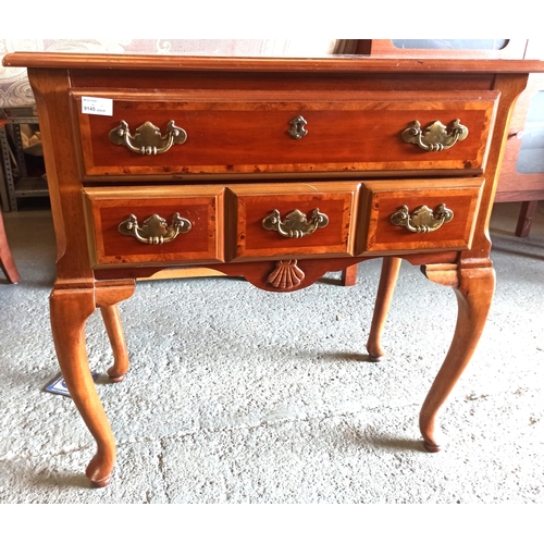 524 - Queen Anne Style Side Board / Low Boy with 4 x Drawers 77cm x 77cm x 41cm