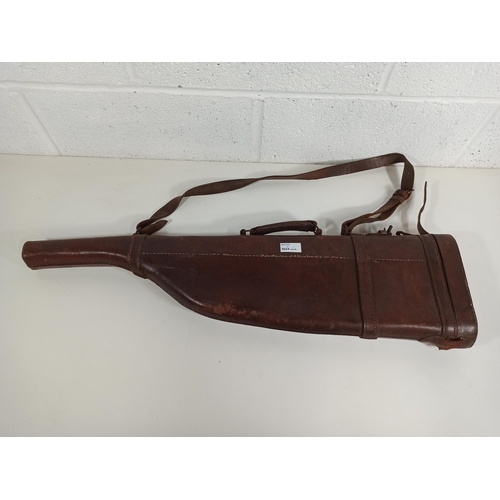 346 - Vintage Leg O Mutton Leather Shotgun Case