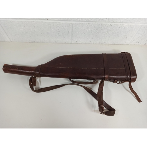 346 - Vintage Leg O Mutton Leather Shotgun Case