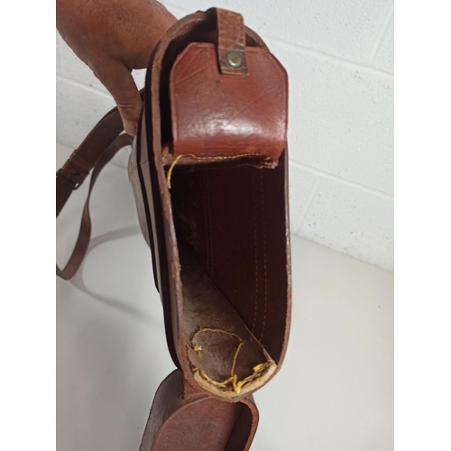 346 - Vintage Leg O Mutton Leather Shotgun Case