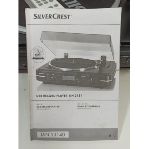 324 - Silvercrest USB Record Player and Tuner KH2431 with Instructions