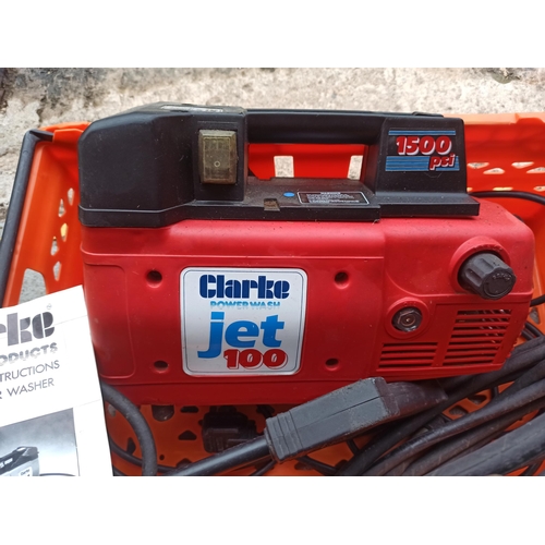 58 - Clarke Jet 100 Power Washer with Instructions