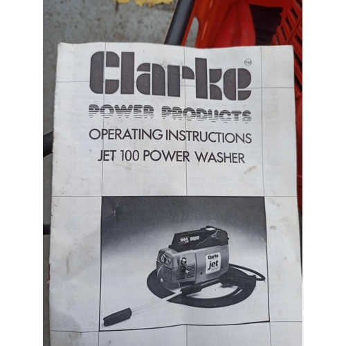 58 - Clarke Jet 100 Power Washer with Instructions