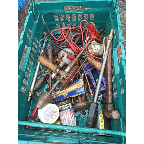 64 - A Crate of Mixed Tools and Fixings including Drill Bits, Hammers, Screw Drivers and Much More