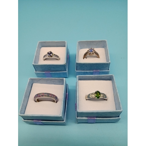 556 - 4 x .925 Silver Rings