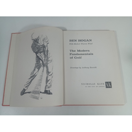 980 - A First Edition Ben Hogan Golf Book and Glass Golf Trophy