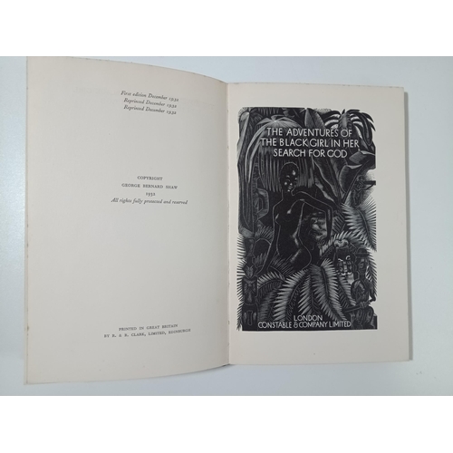 1016 - The Adventures of the Black Girl in Her Search for God - Bernard Shaw 1932 Published 1932 - Reprinte... 