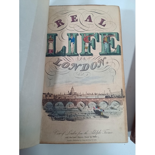 1023 - Three Antique Books - Real Life in London 1822, The Spectator Complete in One Volume 1861 and Sherid... 