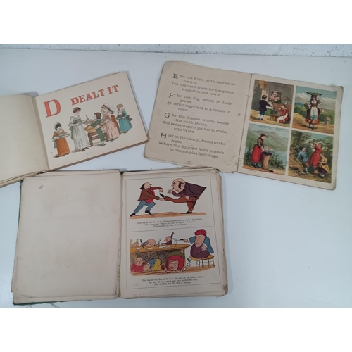 1012 - 3 x Antique Children's Books - Edward Lear Book of Nonsense, Alphabet of Fruits and A Apple Pie