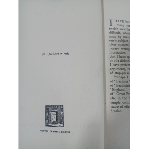 1007A - Peace with Honor 1st Edition 1934 and Behind the Lines 1st Edition 1940 by AA Milne Published by Met... 