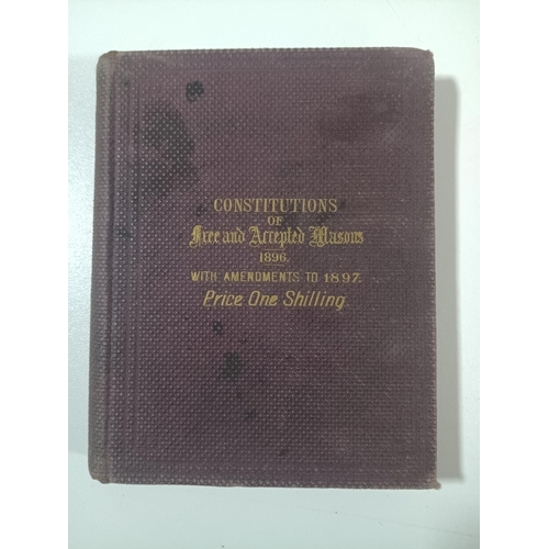 984 - Freemason Interest - 1897 Constitutions of the Antient Fraternity of Free and Accepted Masons Under ... 