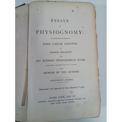 1018 - Essays on Physioghnomy translated from German of John Caspar Lavater by Thomas Holcroft also One Hun... 