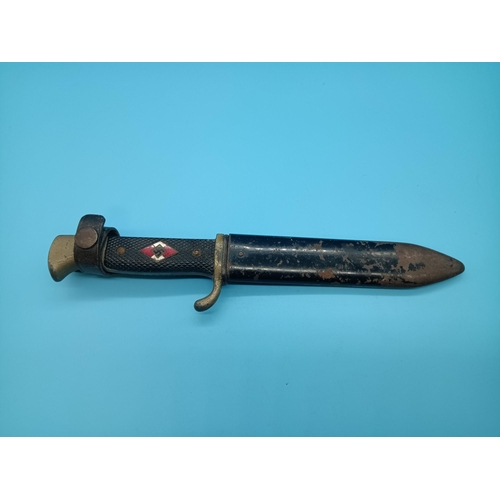 560 - A Third Reich German Hitler Youth Knife Complete with Scabbard