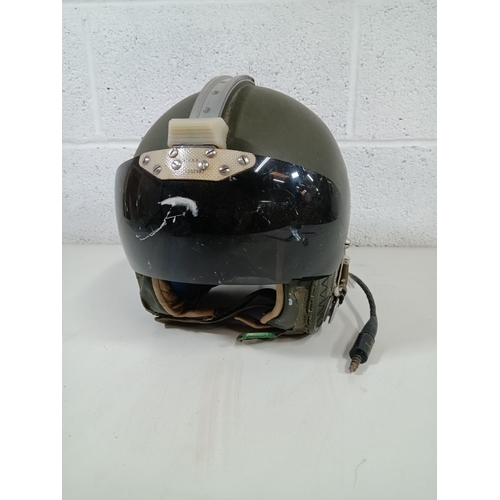 563 - An RAF Army Air Corps MK.3A Flying Helmet - Sticker on Side Labelled Capt Hall 666 Sqn AAC