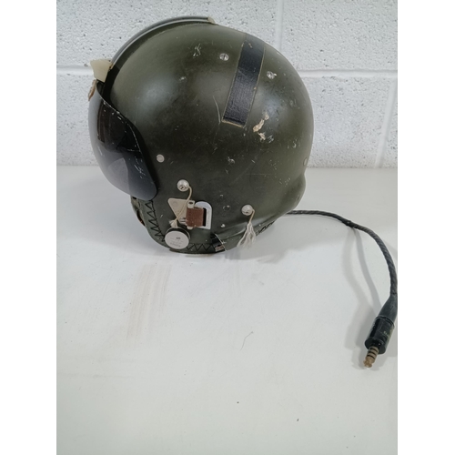 563 - An RAF Army Air Corps MK.3A Flying Helmet - Sticker on Side Labelled Capt Hall 666 Sqn AAC