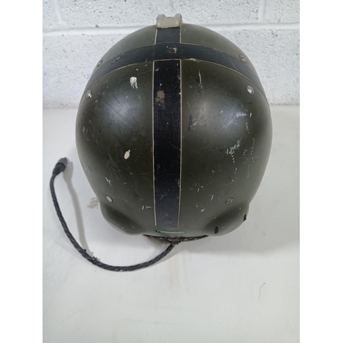 563 - An RAF Army Air Corps MK.3A Flying Helmet - Sticker on Side Labelled Capt Hall 666 Sqn AAC