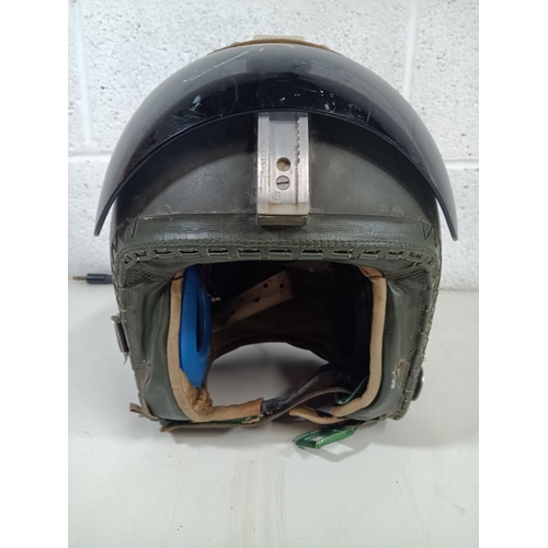 563 - An RAF Army Air Corps MK.3A Flying Helmet - Sticker on Side Labelled Capt Hall 666 Sqn AAC