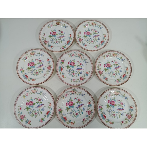 639 - 8 x Coalport Hand Painted Pembroke Bread Plates