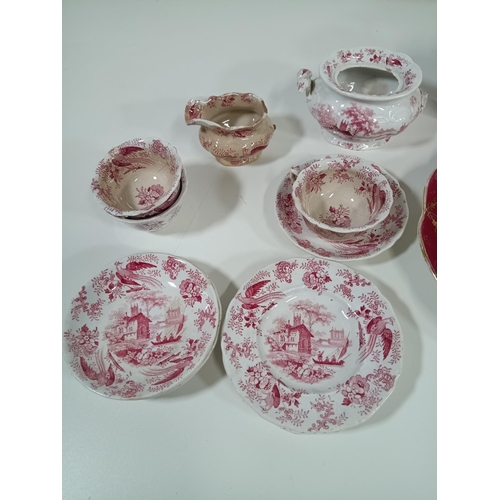 656 - A Quantity of Red and White China