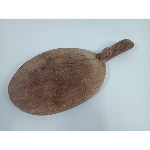 540 - A Robert Mouseman Thompson Oak Oval Cutting Board 37cm