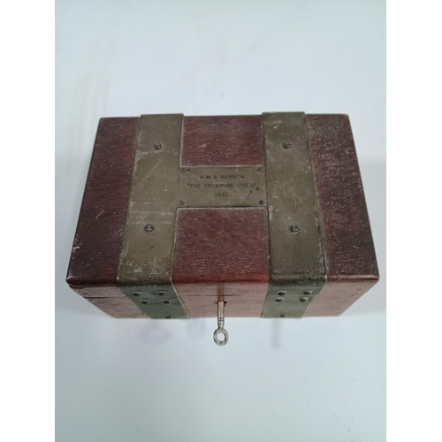 565 - A Large Quantity Of Military - Mostly Royal Navy, Buttons in Lockable Wooden Box Marked 