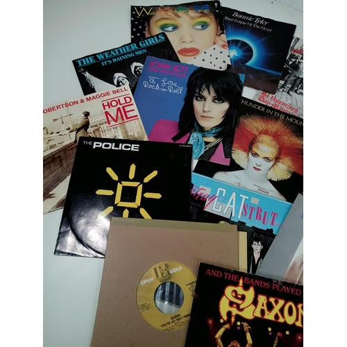 340 - A Quantity of Vinyl Singles and Picture Discs inc. Black Sabbath, Saxon The Police, Toyah, The Beatl... 