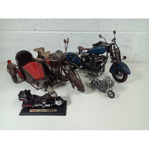 361 - 4 x Motorbike Metal Models