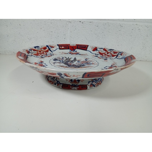 519 - A Large Masons Ironstone Tazzer 33cm Diameter