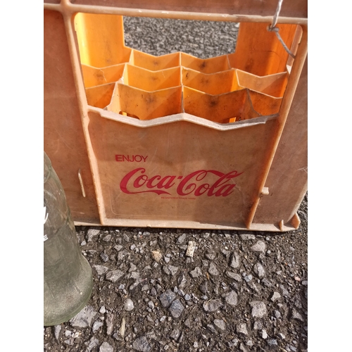 120 - 8 x Vintage Coca Cola Screw Top Bottles in Coca Cola Crate