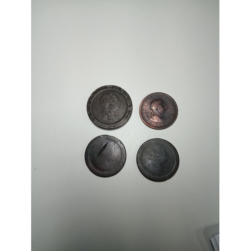 545 - A George III 1797 Cartwheel and Other Pennies