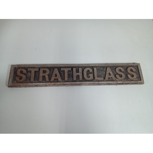 597 - Wooden Station Sign (?) Strathglass