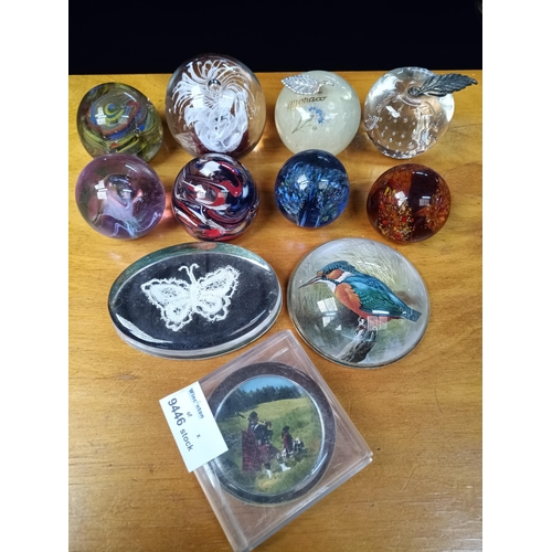 610 - 11 x Assorted Paperweights