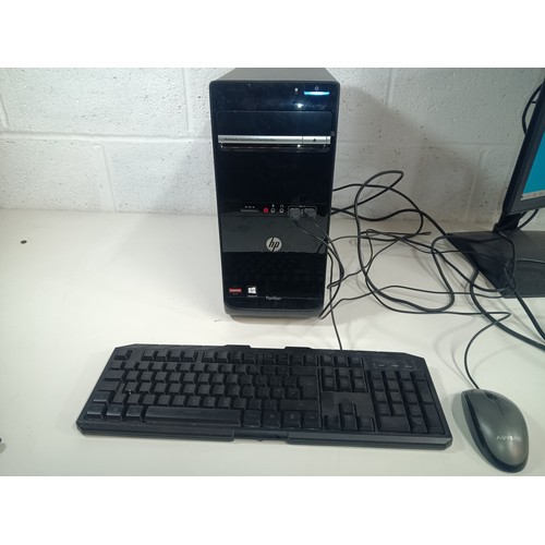 320C - A HP Pavilion Widows 10 Home Computer Keyboard and Mouse with 2000GB (2TG) Seagate Barracuda Hardriv... 