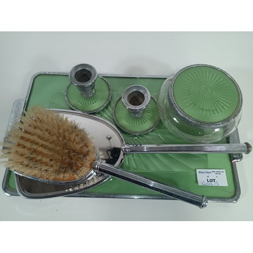 609B - Enamelled Dressing Table Set