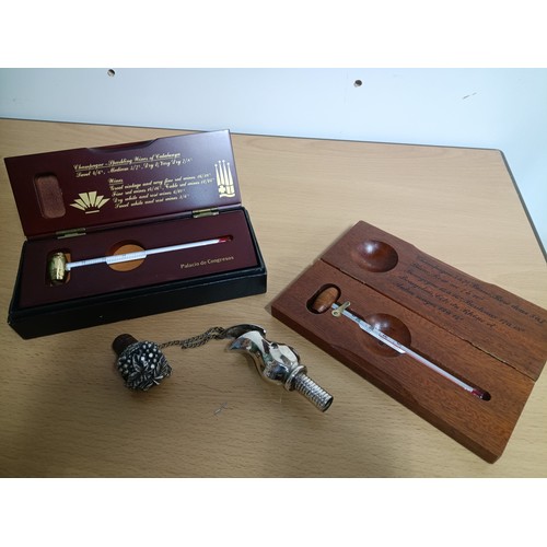 377d - 2 x Wine thermometers etc.