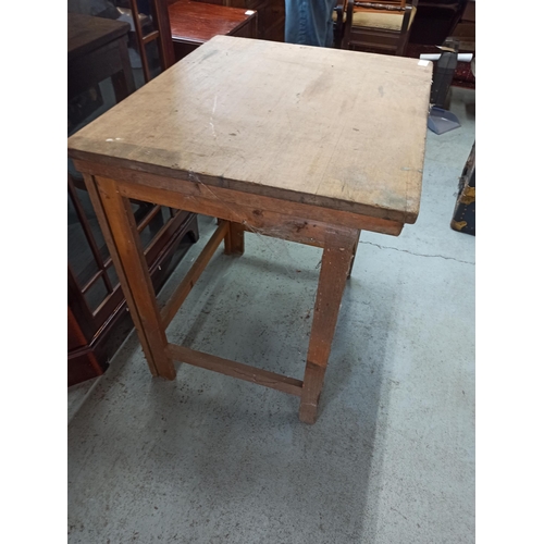 23 - A Solid Wood Folding Table / Desk 78cm x 69cm x 59cm