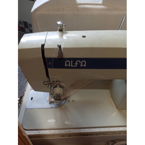 188b - Alfa Sewing Machine with Footpedal and Instructions