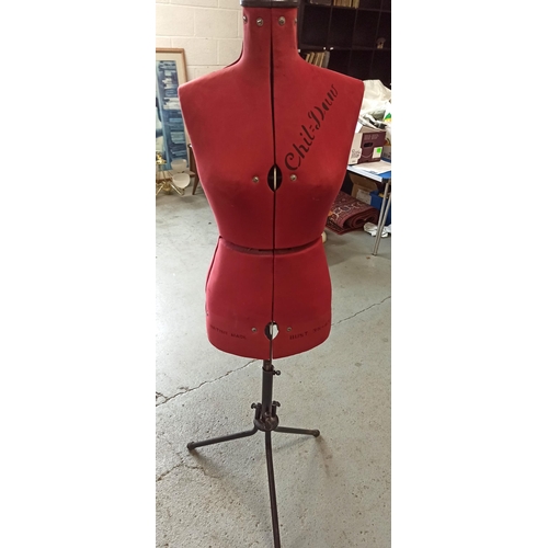 214 - Dress Makers Adjustable Dummy on Stand 156cm High, Bust 36 - 43